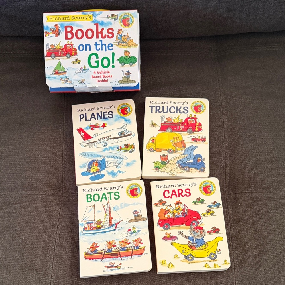 📚 Richard Scarry’s Books on the Go! 4 Board Books